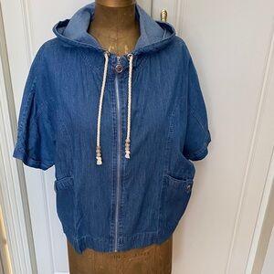 BNWOT Women's Blue Denim Hooded Jacket